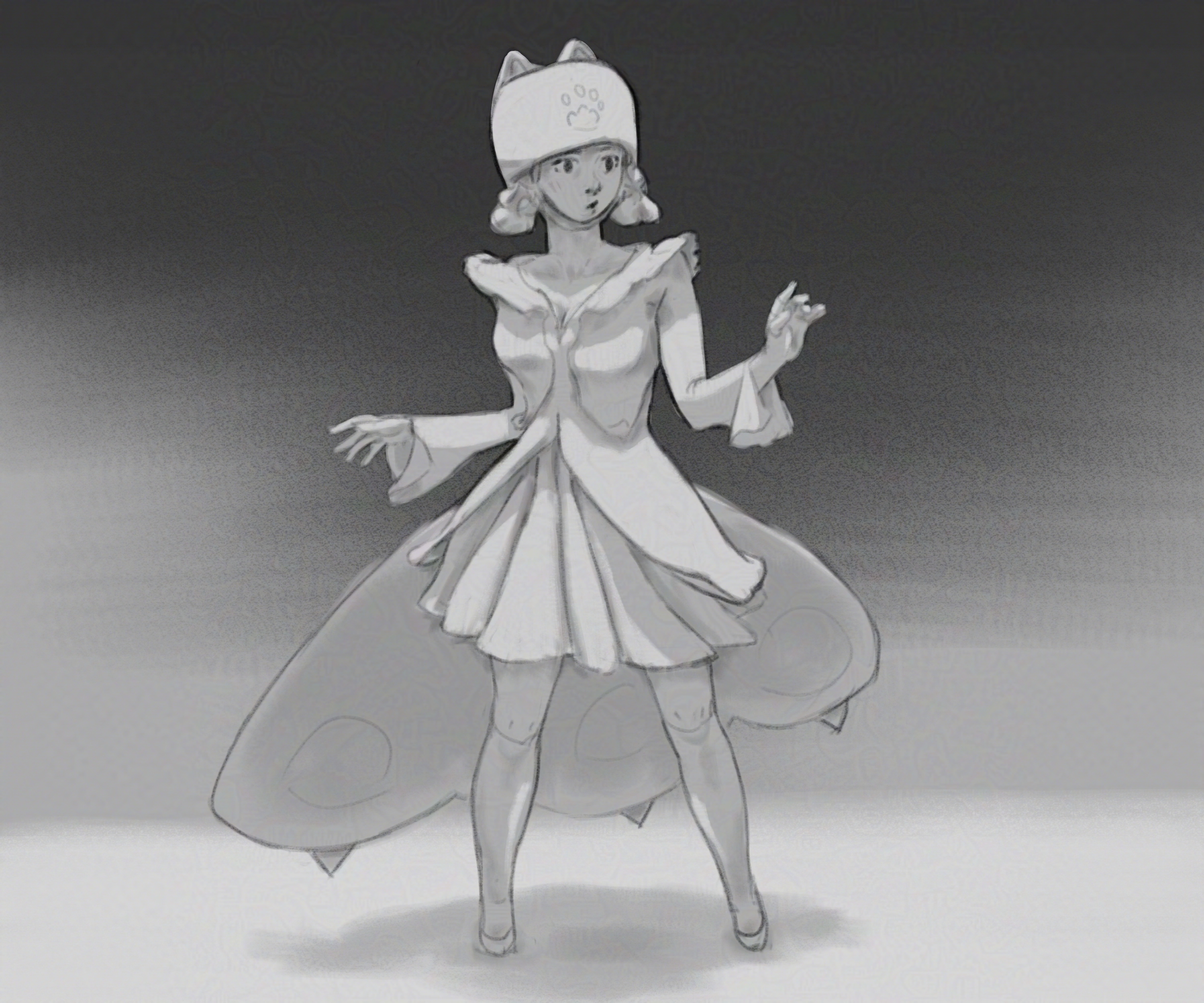 Girl character design bear alike