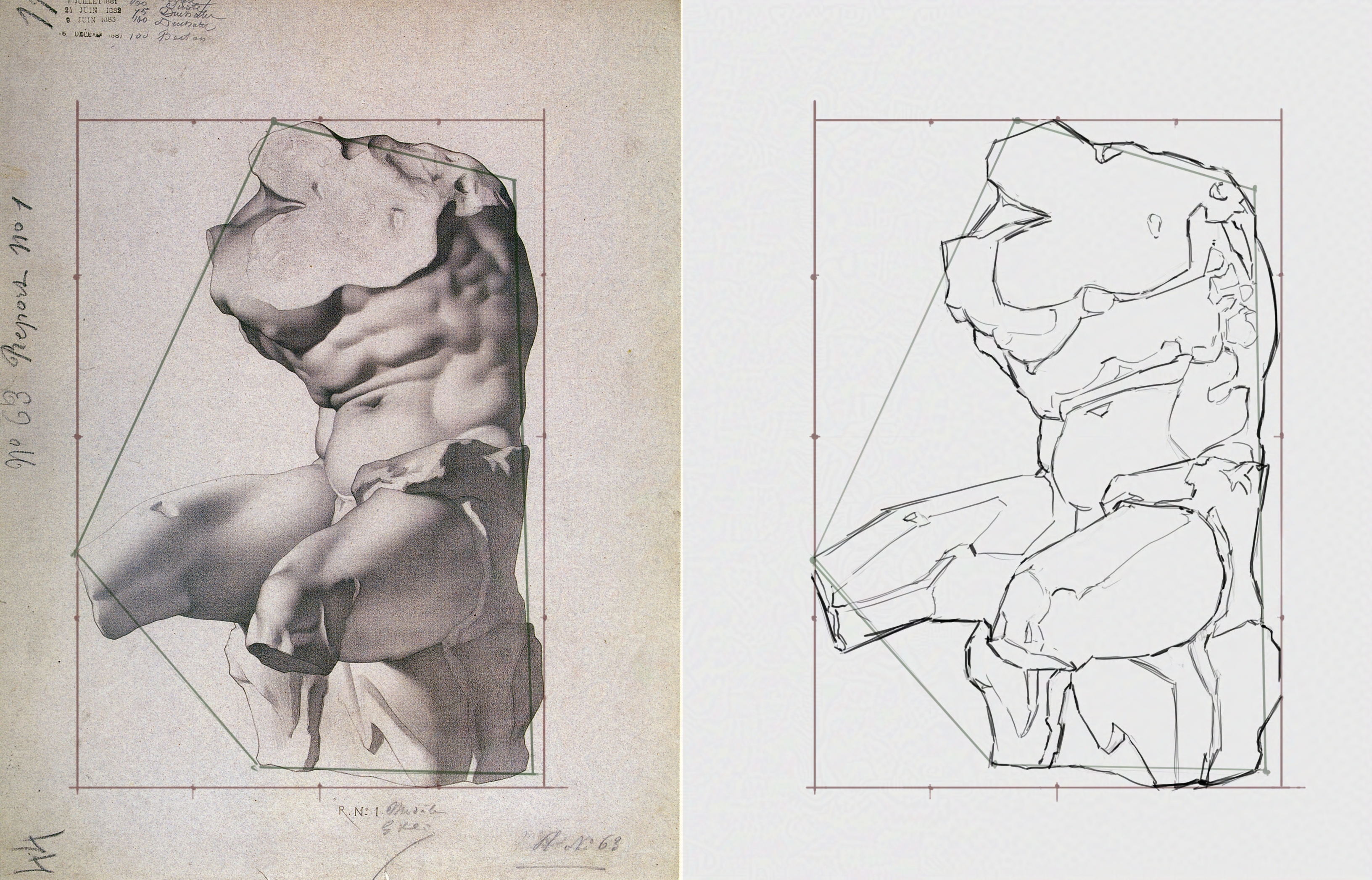 Study practice line art