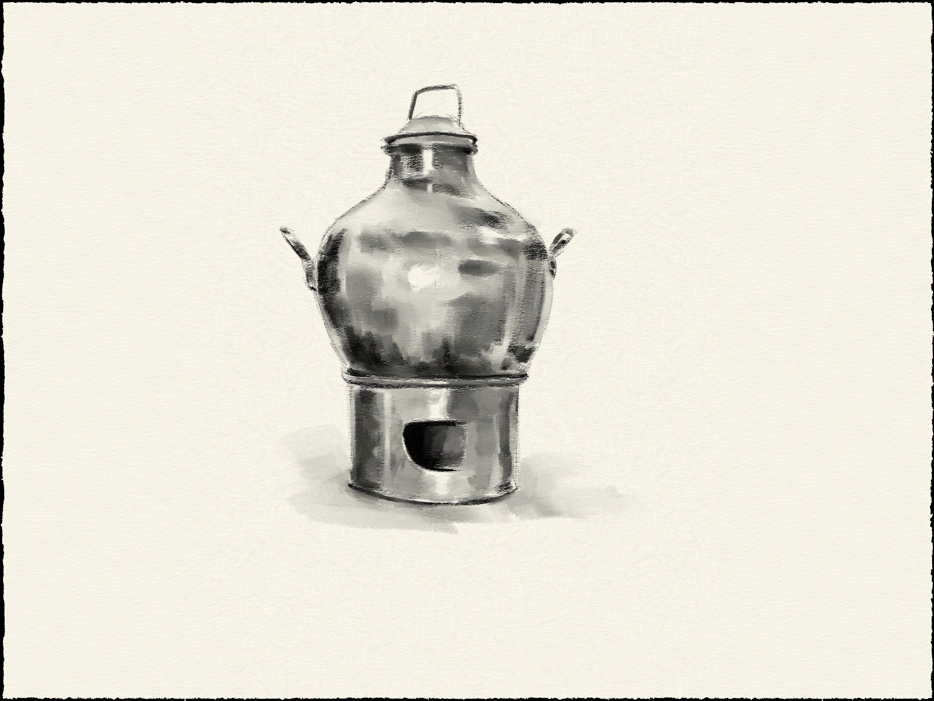 basija charcoal study