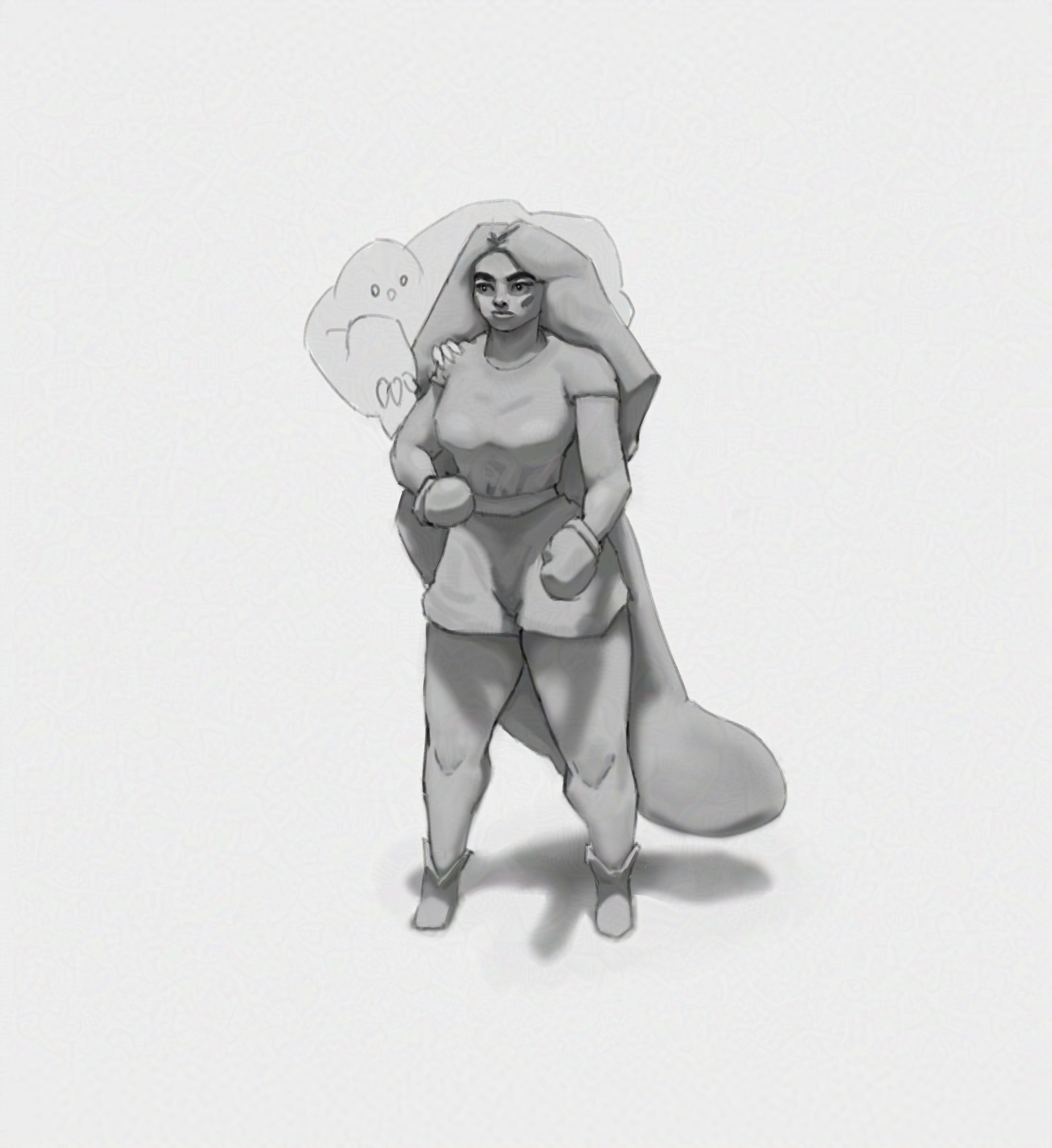 Girl character for anatomy studying