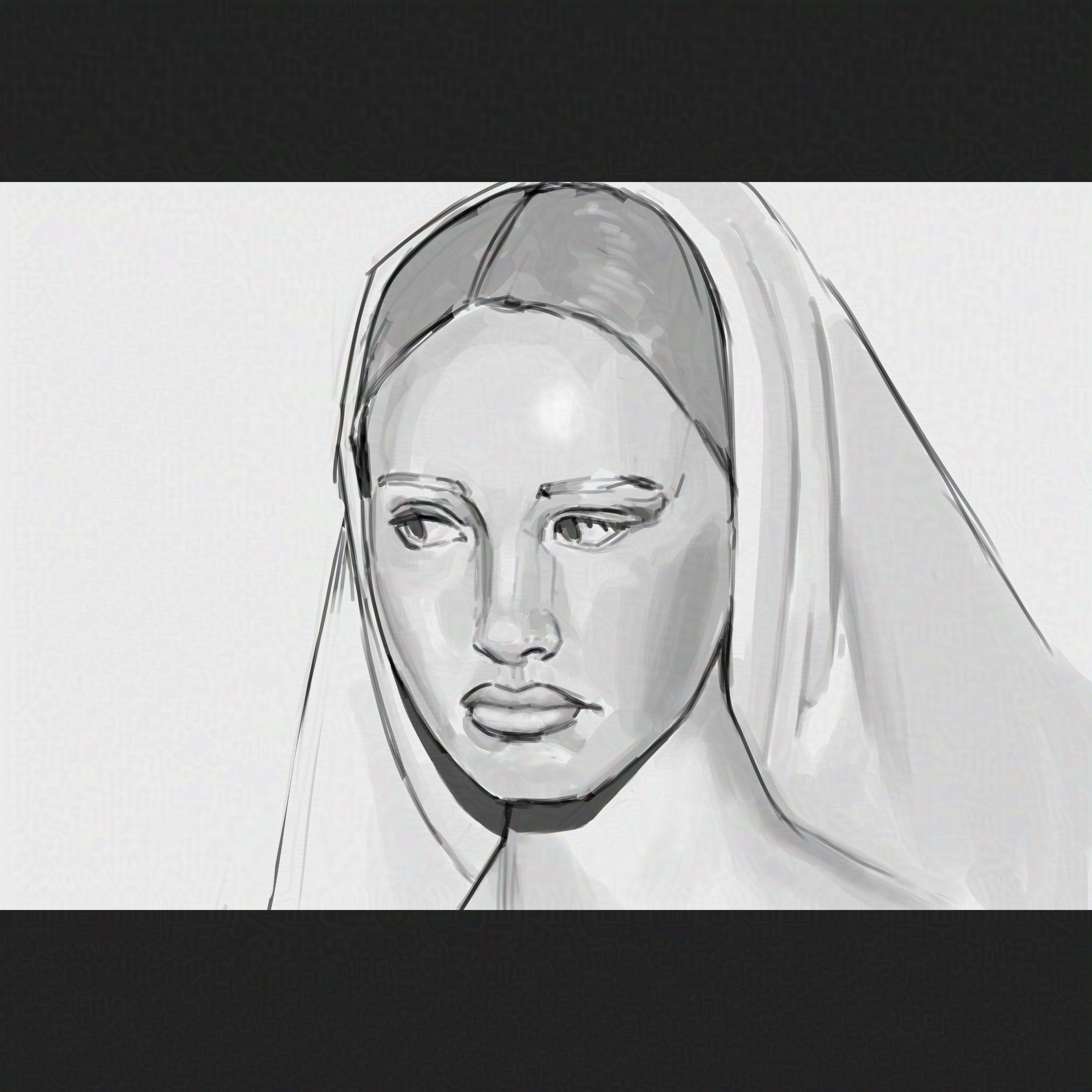 Study portrait - step 1